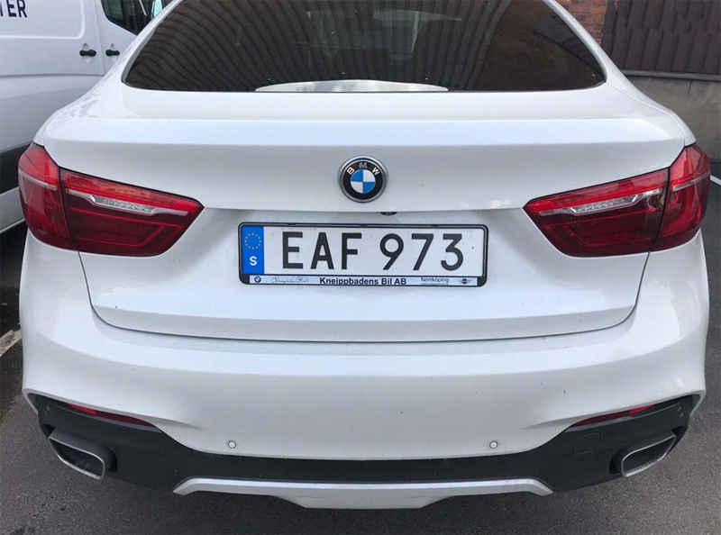 Vit BMW X6 Xdrive 3.0D stulen i Ekängen utanför Linköping